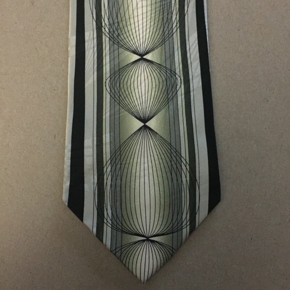 Steven Land Other - 🎩100% Silk VINTAGE Geometric Land Necktie Green